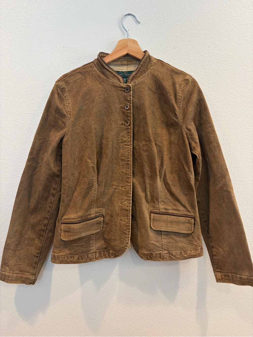 *Vintage* Ralph Lauren Denim Stand-Collar Jacket
